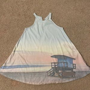 Little girls dress. Art class brand. Size 5T light blue with beachy pic